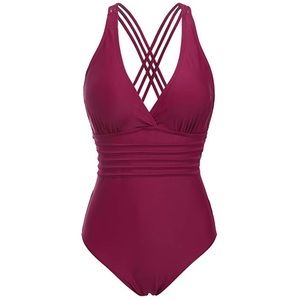 Women’s One Piece V-neck Swimsuit